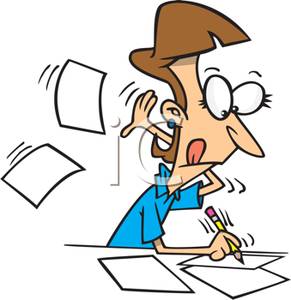 A_Secretary_Frantically_Jotting_Notes_Down_Royalty_Free_Clipart_Picture_110430-182797-712053